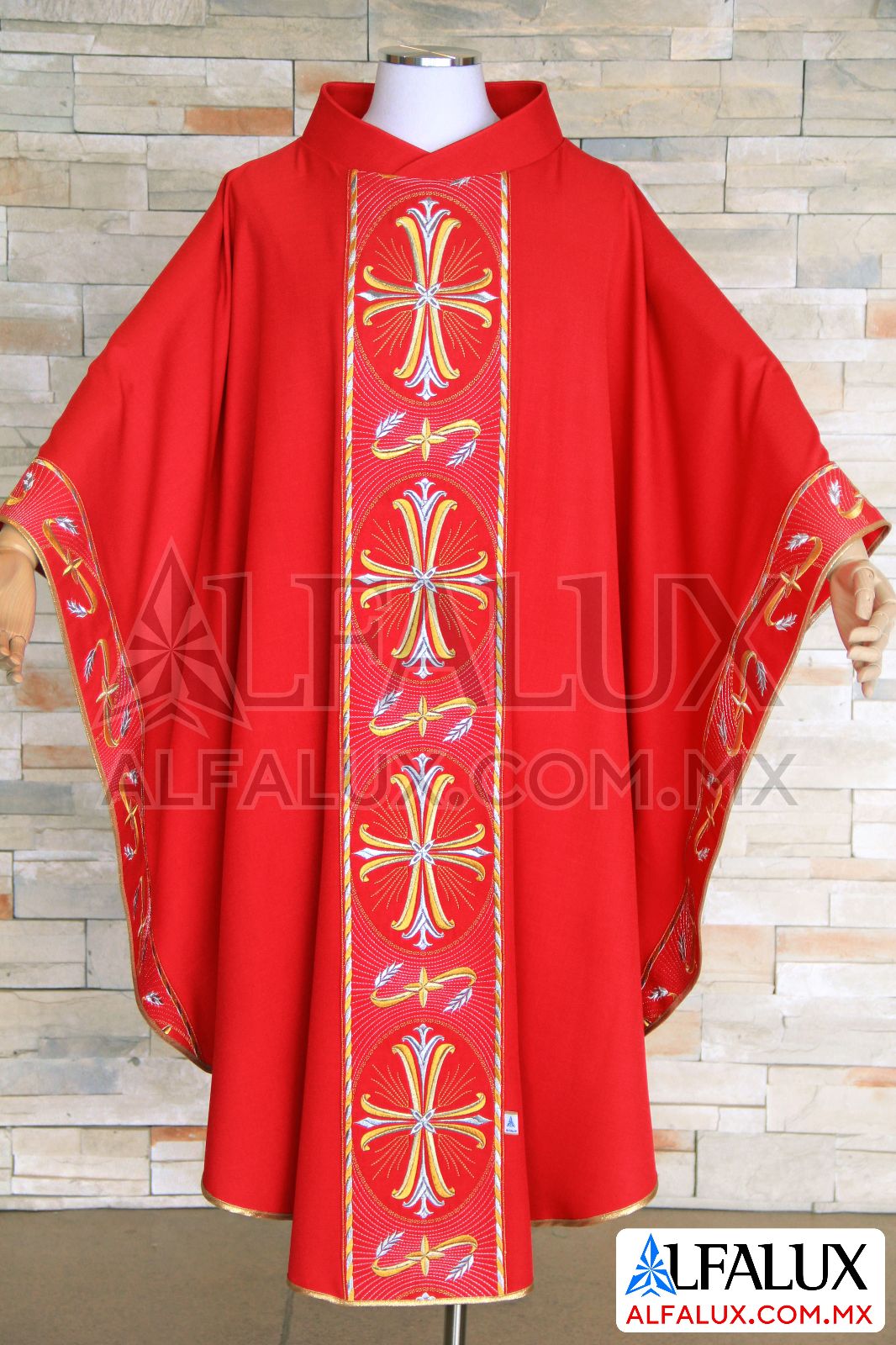 09 SAN ANTONIO Casulla Alfalux Rojo Laterales 3993 (1)